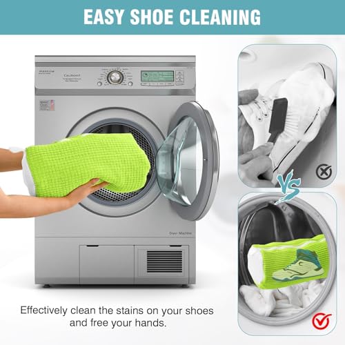 Shoe Washing Machine Bag, Shoe Laundry Bag for Washer and Dryer - color: Green, size: 2 PACK