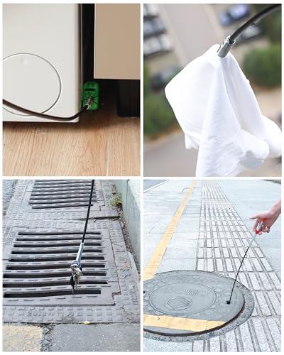 32-Inch Flexible Drain Hair Remover with 4-Claw Grabber for Sink and Shower - style: 32 IN