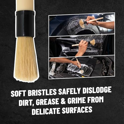 Chemical Guys, Boars Hair Detailing Brush for Wheels, Grilles & Interior - style: 1 Pack