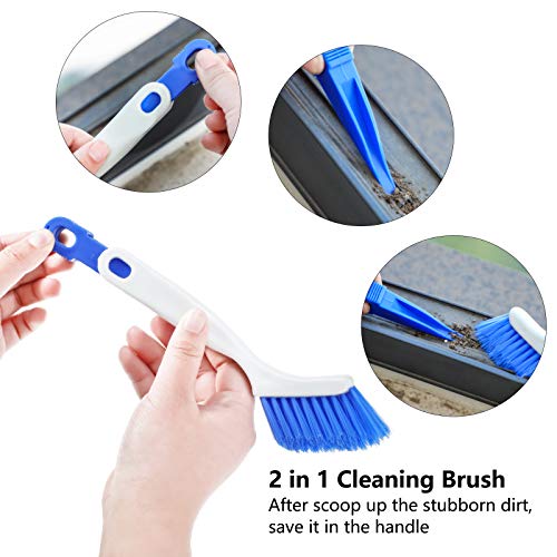 Patelai 4 Pcs Cleaning Brush Sets Small Scrub Household Use, White, Blue