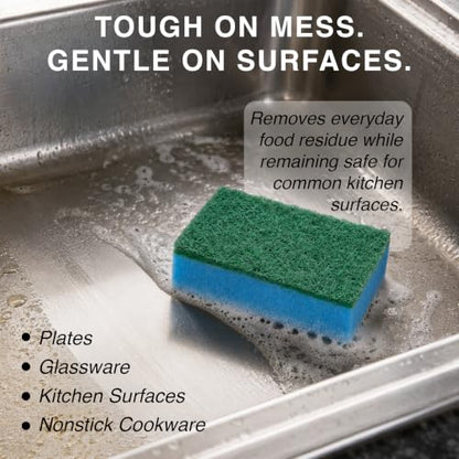 Macromax Dish Sponges 10 Pack, Non-Scratch Kitchen Sponge Set