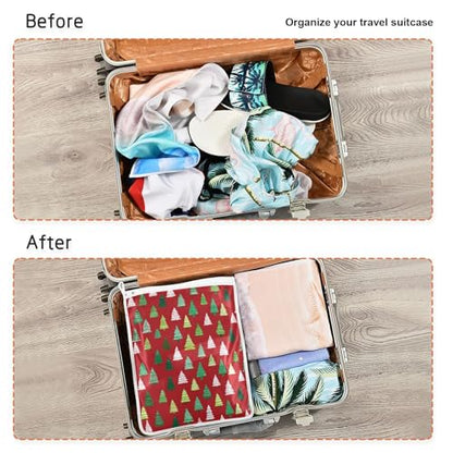 Mesh Laundry Bags Lingerie Bags for Washing Delicates 2 PCS Durable Wash Bag with Zipper Small and Medium Washable Christmas Trees White Green - color: Christmas Trees White Green