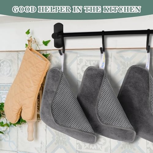 SINLAND Dish Cloth for Washing Dishes Kitchen Washcloth Cleaning Cloth - color: Grey, size: 7.87inchx7.87inch 10pack
