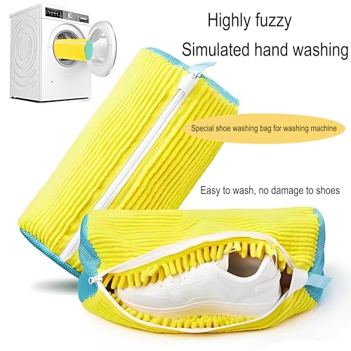 Shoe Washing Machine Bag: Laundry Shoe Bag for Washer and Dryer - 2pc Reusable Shoe Cleaning Bag for Sneaker Tennis Shoes Unstain Cleaner Kit(Grey,2pcs) - color: Grey
