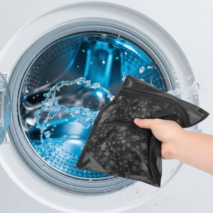 PRETYZOOM Mesh Laundry Bags Set, 4 Pcs Sturdy Wash Bags for Delicates and Intimates | Reusable Mesh Pockets for Underwear, Socks and Small Clothing Items | Machine Wash & Travel Storage Pouch