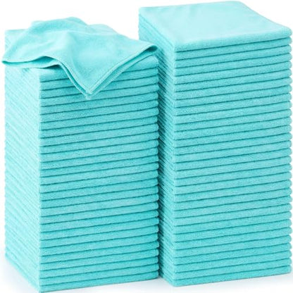 Nuenen Car Microfiber Clean Cloths, Teal Blue, 16 x 16 Inch, 60 Pcs - color: Teal Blue, size: 16 x 16 inches