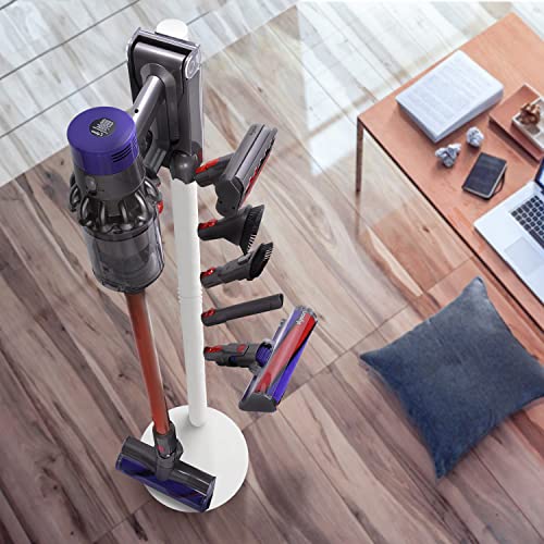 XIGOO Freestanding Vacuum Stand Holder with 5 Hooks - color: White, style: 5 Hooks