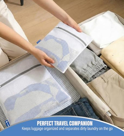 VASSON Mesh Laundry Bags for Delicates, Durable Lingerie Wash Bag Set - size: 3-Piece Set (Large/Bedding)