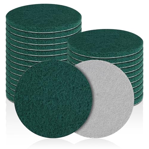 5 Inch Hook and Loop Scuff Discs, 10Pcs 180-240 Grit Scouring Pads - color: Green 10 Pcs
