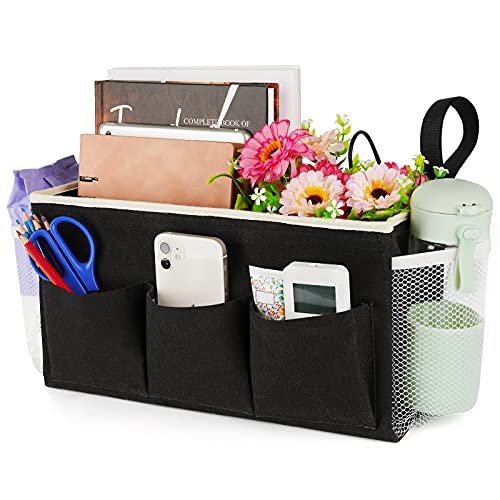 Lilithye Bedside Caddy, Bedside Storage Bag Hanging Organizer for Bunk Bed - color: 1pc Black