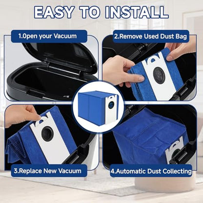 2-Pack Dust Vacuum Bags for Bobsweep Ultravision & Ultravision Pet Self-Emptying Robot Vacuum Cleaner Replacement Parts Accessories, 6L Large Capacity Disposable Dust Bags for Dustin - color: 2 Pack