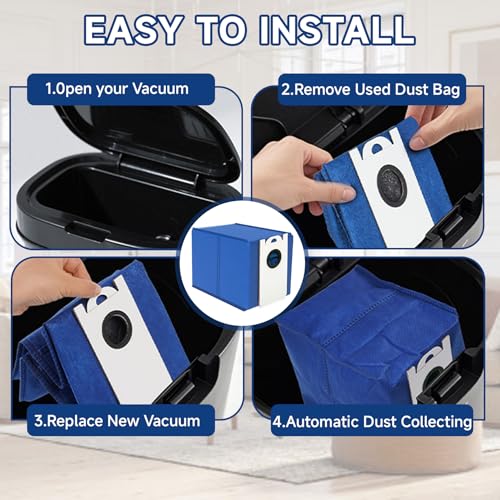 6-Pack Dust Vacuum Bags for Bobsweep Ultravision & Ultravision Pet Self-Emptying Robot Vacuum Cleaner Replacement Parts Accessories, 6L Large Capacity Disposable Dust Bags for Dustin - color: 6 Pack