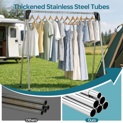 TOOLF 55 Inch Stainless Steel Collapsible Clothes Drying Rack - size: 55 inch new