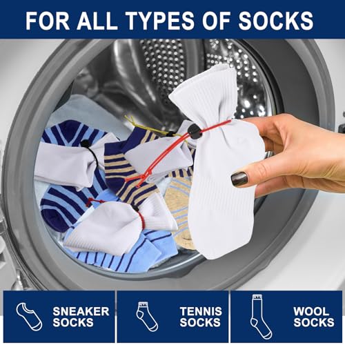 100 Pcs Sock Clips for Laundry, Sock Keepers for Washing