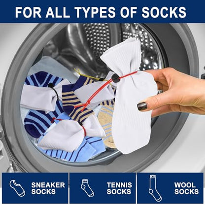 100 Pcs Sock Clips for Laundry, Sock Keepers for Washing
