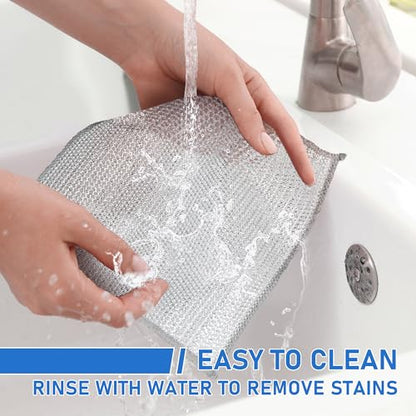 Aidoclip 30PCS Non Scratch Steel Wool Dishcloth Scrubber Pads Kitchen Set