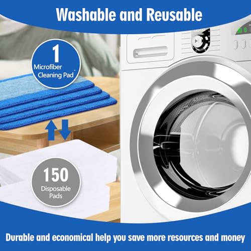 4 Pack Microfiber Cleaning Pads Compatible with Bona Mops, Safe for Hardwood and Hard-Surface Floors, Washable, Reusable - size: 4 Count (Pack of 1)