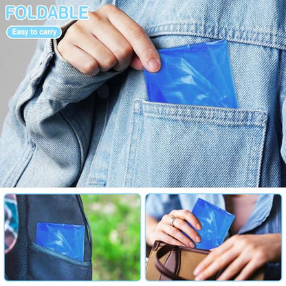 20Pcs(10 pairs) Thickened Waterproof Shoe Covers for Rain, Clear Rain Shoe Covers, One Size Fits Most - color: Blue, size: 10P M Adults