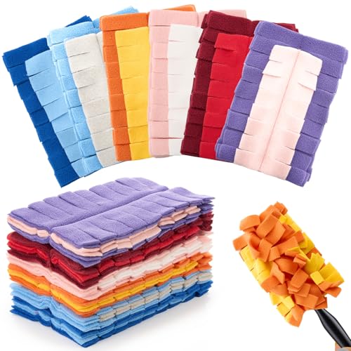 12 Pcs Reusable Duster Refills Washable Pads, Colorful - color: Colorful