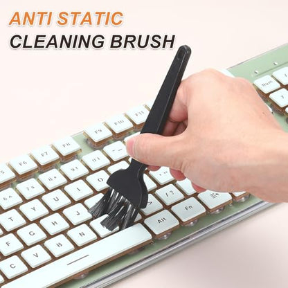 MECCANIXITY 3PCS Anti Static Brush, 147mm Dual Head Cleaning Brush for Small Spaces Keyboard Computer PCB Electronic Cleaning Kit, Blue