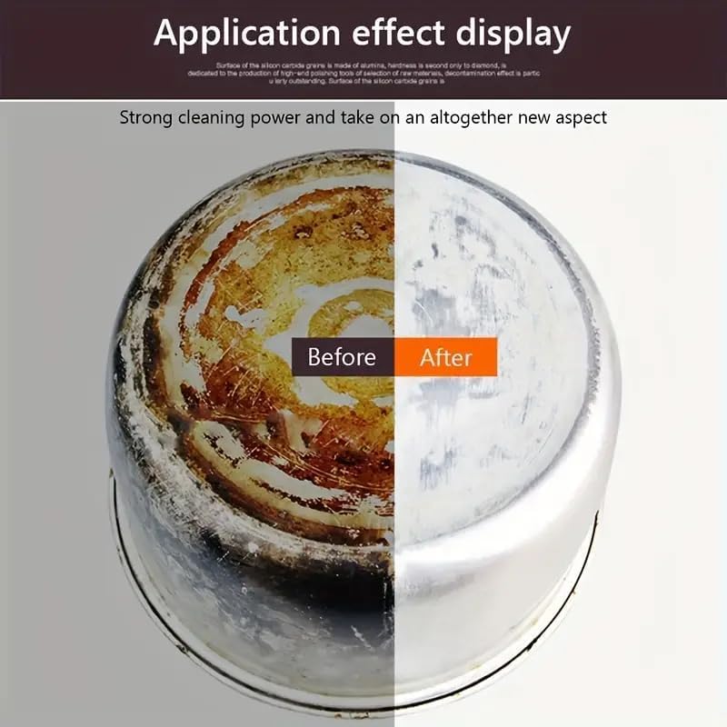 1pc Emery Magic Wipe Sponge, Pot Bottom Cleaning Descaling lron Rust Removal Dishwashing, Scouring Pads, Power Decontamination, Kitchen Toilt Supplies Tool - color: Brown