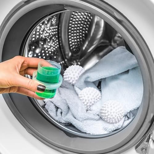 Dryer Balls for Laundry, 6 PCS Non-Toxic Reduces Drying Time & Static Washing Balls Reusable Dryer Balls Prevents Tangles Pet Fur Remover for Laundry Bedding Clothes - color: Style-004