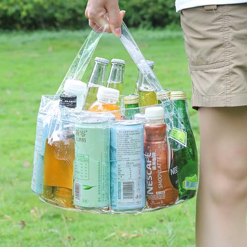 2-Pack Collapsible Bucket, 3 Gallon (12L) Portable Space-Saving Water Basin, Heavy-Duty Folding Pail with Sturdy Handle for RV Camping, House Cleaning, Car Washing & Ice Cooler