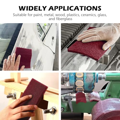 Maroon General Purpose Scuff Pads, Scuffing, Scouring Pad, Sanding, Paint Primer Prep Scratch - Surface Preparation Pad Car Auto Body Woodworking 7447-Premium, 5 Inches * 30 Feet - color: Maroon, style: 5 Inches * 30 Feet