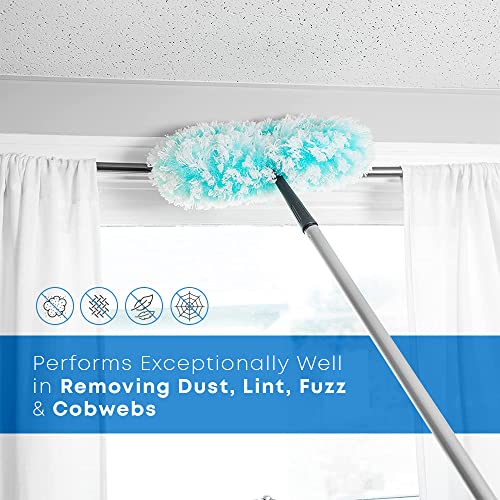 Fuller Brush Fuzzy Fan Duster – Dust & Clean Ceiling Fans, Walls, Woodwork – Polystatic & Microfiber Grabs & Holds Dust, Lint, Cobwebs & Dirt - Fan Duster Head Only (Pink)