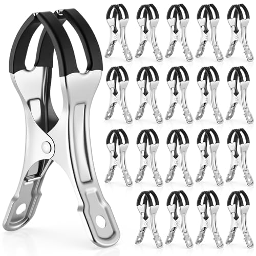 20 Packs 4.33 x 2.36 Inch Extra Large Stainless Steel Clothespins