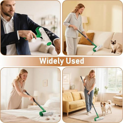 VOUBIEN 10" Large Lint Roller for Pet Hair,Giant Roller for Floor,Carpets - color: Green
