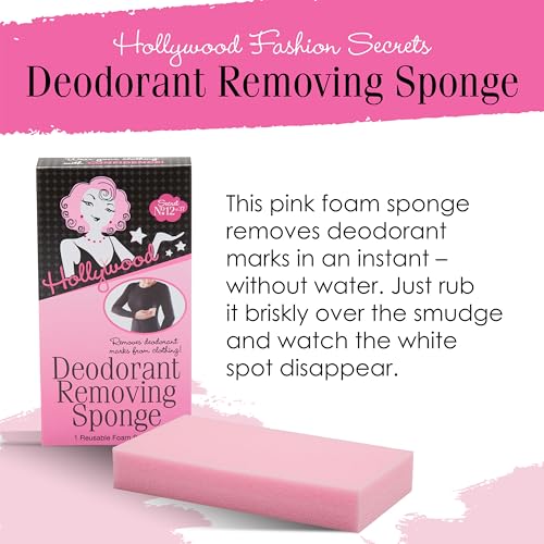Hollywood Fashion Secrets Reusable Deodorant Removing Sponge, Stain Eraser