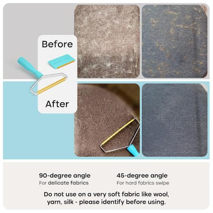 Uproot Cleaner Pro Pet Hair Remover & Mini - Pet Hair Removal Tool Multi Fabric Edge & Carpet Scraper - Cat for Couch, Cat Towers, Car Detailing The Furry-Situation Survival Kit