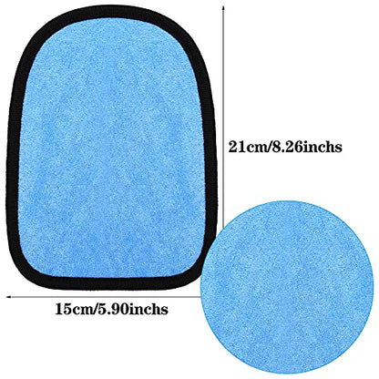 Skylety 2 Pcs Beach Sand Remover Mitts, Soft Wipes for Skin and Feet Blue - color: Blue
