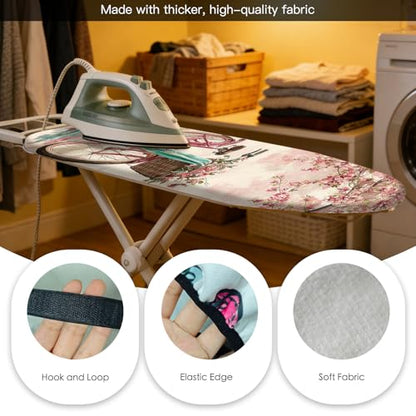 Nuxovilar Cherry Blossom Bicycle Ironing Board Cover 15x54 Cotton - color: Yfw08355