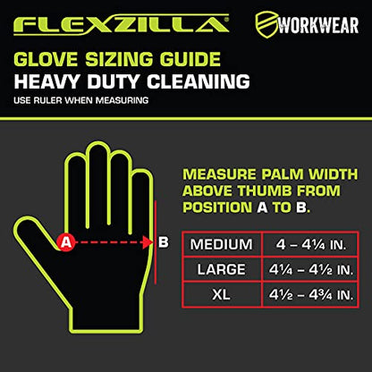 Flexzilla Pro GC400PL Heavy Duty Cleaning, Neoprene, 13, Black, L Long Cuff Gloves, Large (Pack of 1) - size: Large (Pack of 1)