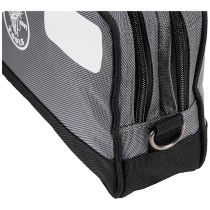 KLEIN TOOLS Tool Pouch, Dual Compartments, Heavy-Duty Tool Bag Organizer, Multipurpose Bag - size: 12" x 7"