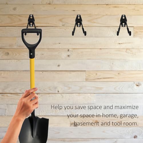 8 Pack Garage Hooks Heavy Duty, Garage Tool Organizer Wall Mount - color: 8 Pack/Black