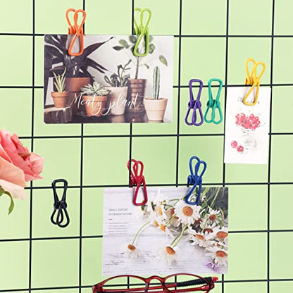 16 Pack Chip Clips, Utility PVC-Coated Colorful Steel Clip for Sealing Food - size: 2 inches