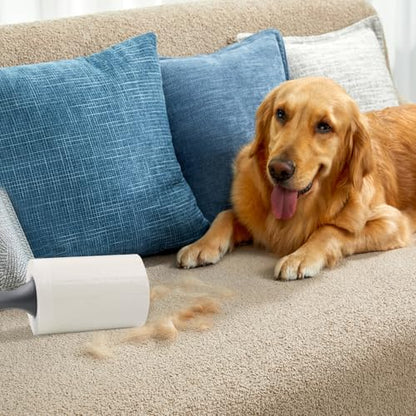 Lint Roller for Pet Hair 500 Sheets Extra Sticky Pet Hair Remover for Clothes Furniture Carpet Cleaner Cars Dogs Travel-Friendly Grip Handle White - size: 2 Rollers 500 Sheets White