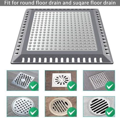 Aojuxix Shower Drain Hair Catcher/Drain Protector/Shower Drain Cover - color: Dark Gray, size: 6 inch