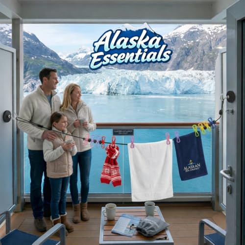 Magnetic Travel Clothesline for Cruise - Clothesline with 2 Magnetic Hooks
