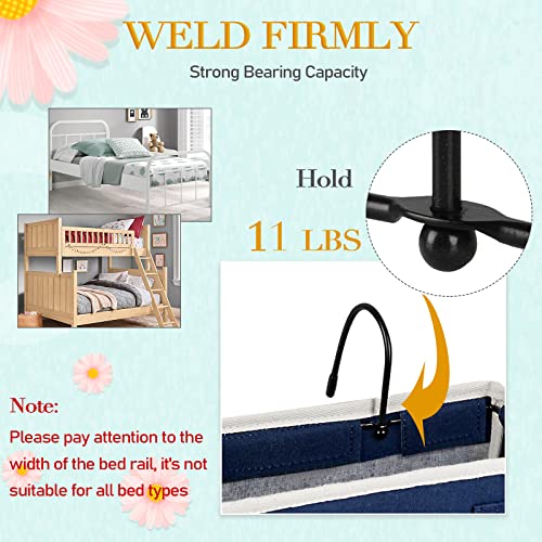 Bedside Caddy Bedside Storage Bag for Headboards/Bunk Bed - color: 2PC Navy Blue