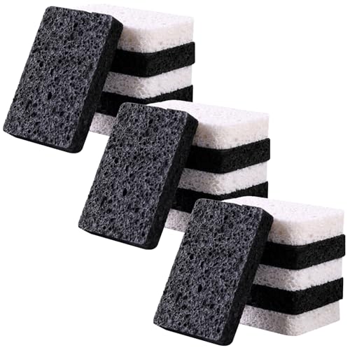 24 - Pack Non-Scratch Scrub Sponges - Sponges for Dishes and Washing Dishes, Cleaning Sponges for Kitchen Home and More（Black&White） - color: Black&white, size: 24 - Pack