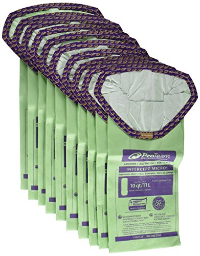 Proteam Super Coach Vacuum Bags, Commercial-Grade Proteam Super Coach Pro 10 and GoFit 10 Vacuum Bag Filters, 107313 - size: 10 Quart (Super Coach Pro/GoFit)