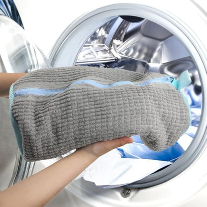 2PCS Laundry Shoe Bags for Washing Machine (Gray) - color: Gray