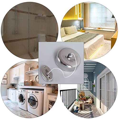 Retractable Clothesline 304 Stainless Steel Durable with Heavy Duty Adjustable Rope Shower Clothes Line for Outdoor and Indoor