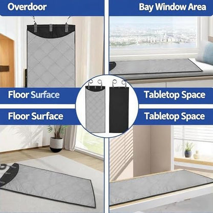 Hanging Ironing pad on the Door, Heat-Resistant steam pad (45 × 19 inches), Portable for Vertical Ironing and Ironing Board, Suitable for Home and Travel use