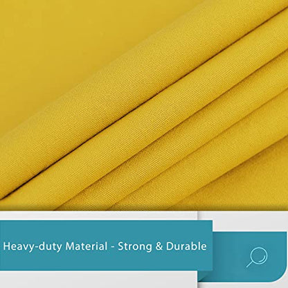 LOLOMLO Extra Large Canvas Laundry Bags with Handles & Drawstring Closure, Heavy Duty Tears Resistant Clothes Storage Travel Bags,25.5"x34",Yellow - color: Yellow