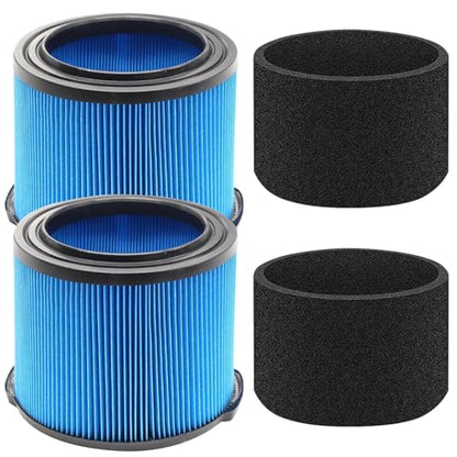 VF3500 Filter Replacement for Ridgid 3–4.5 Gallon Wet Dry Vacuums - style: 2 filters+2 foam sleeves
